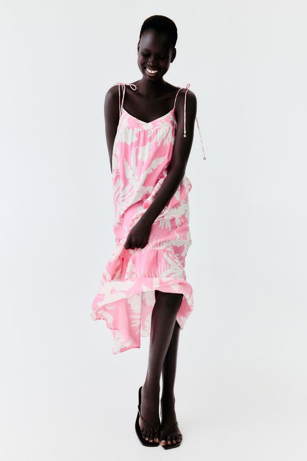 Maxivestido con tiras de anudar