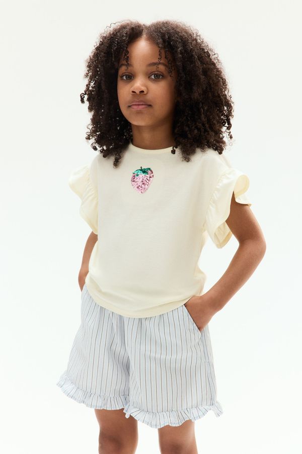 Camiseta de algodón con lentejuelas