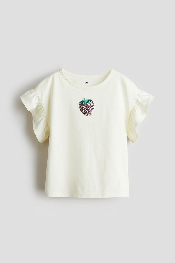 Camiseta de algodón con lentejuelas