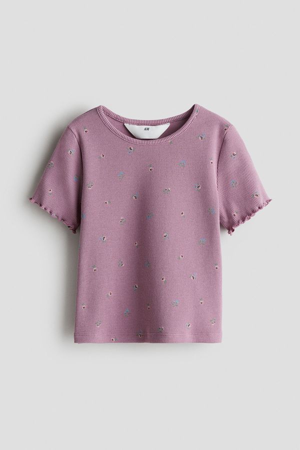 Camiseta de algodón acanalado