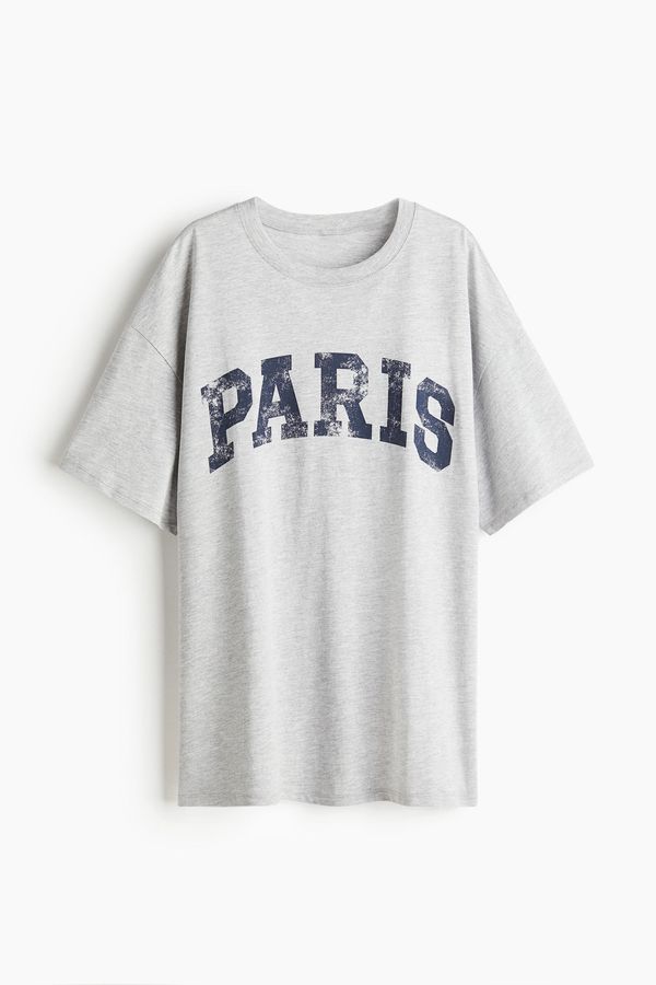 Camiseta oversize con motivo estampado