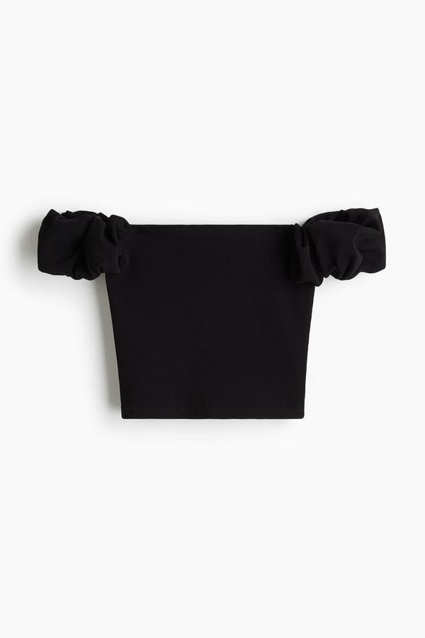 Blusa off-the-shoulder con mangas globo