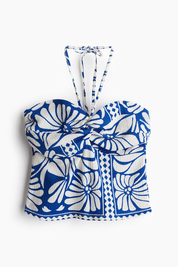 Blusa halter corta