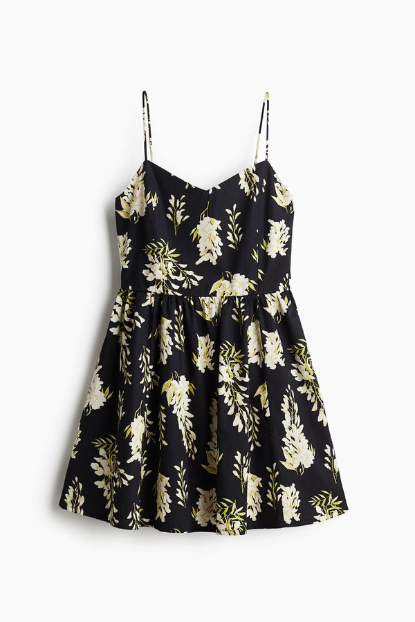 Vestido en algodón de falda con vuelo