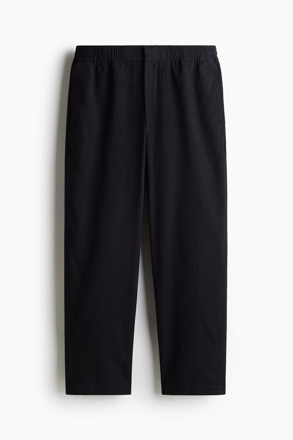 Pantalón Relaxed Fi en sarga de mezcla de algodón
