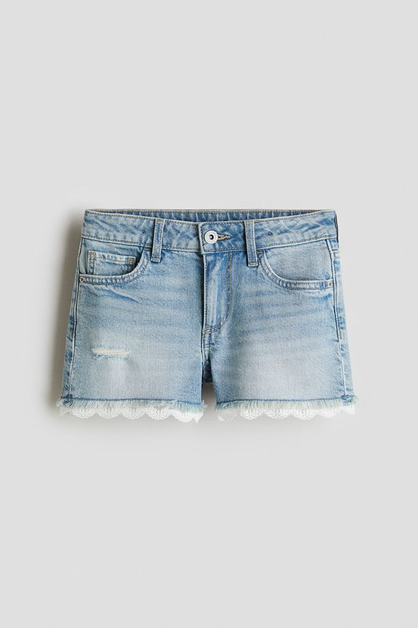Shorts en denim de algodón