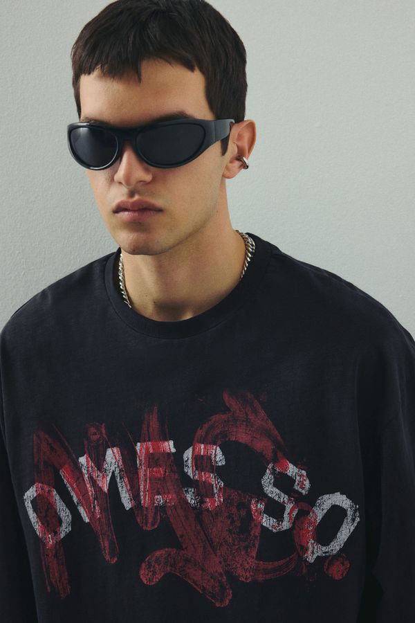 Camiseta de mangas largas Oversized Fit en punto