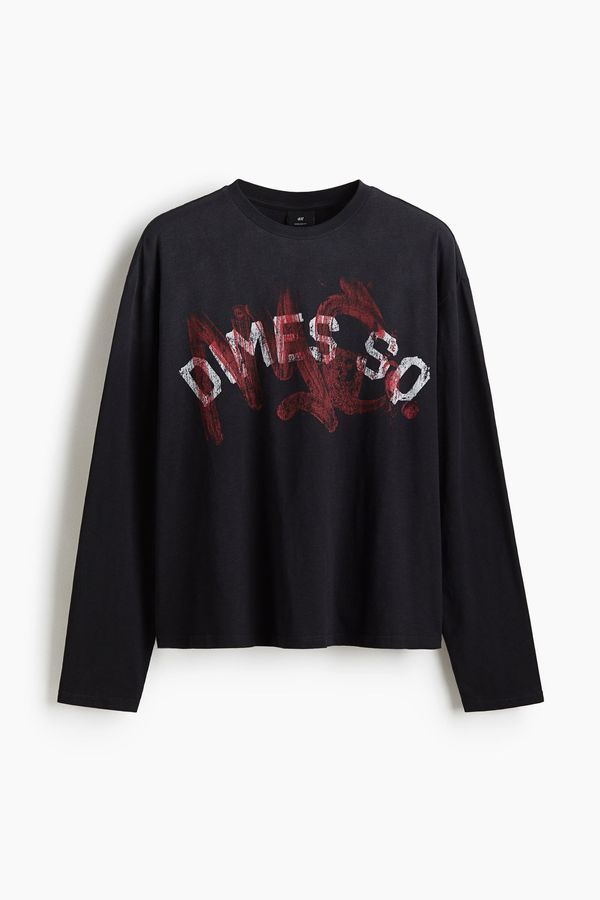 Camiseta de mangas largas Oversized Fit en punto