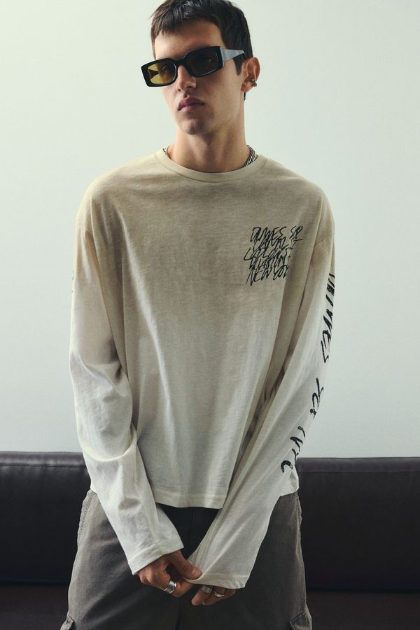Camiseta de mangas largas Oversized Fit en punto
