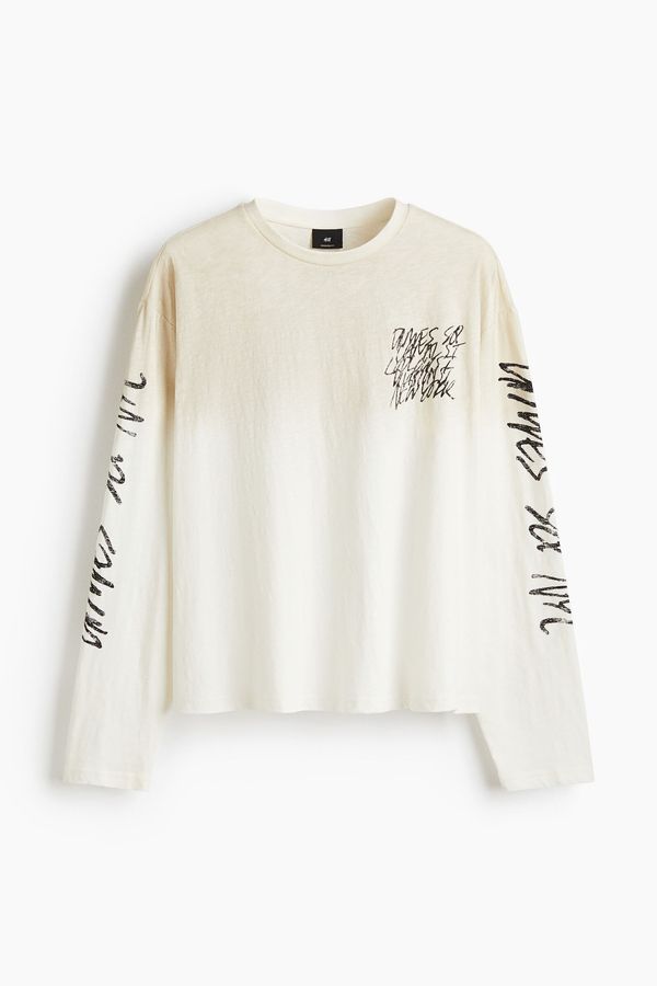 Camiseta de mangas largas Oversized Fit en punto