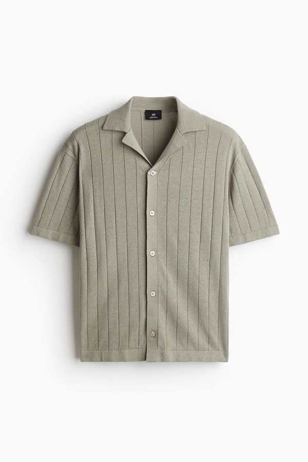 Camisa resort Regular Fit en mezcla de lino