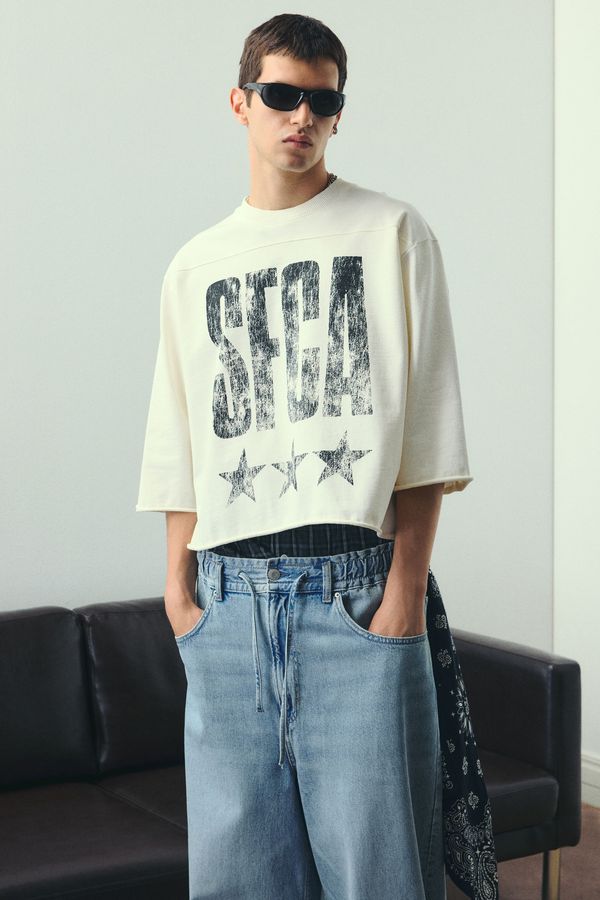 Camiseta cropped Oversized Fit