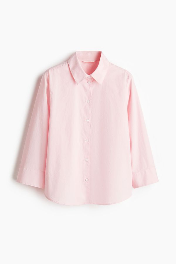 Camisa en popelina de algodón