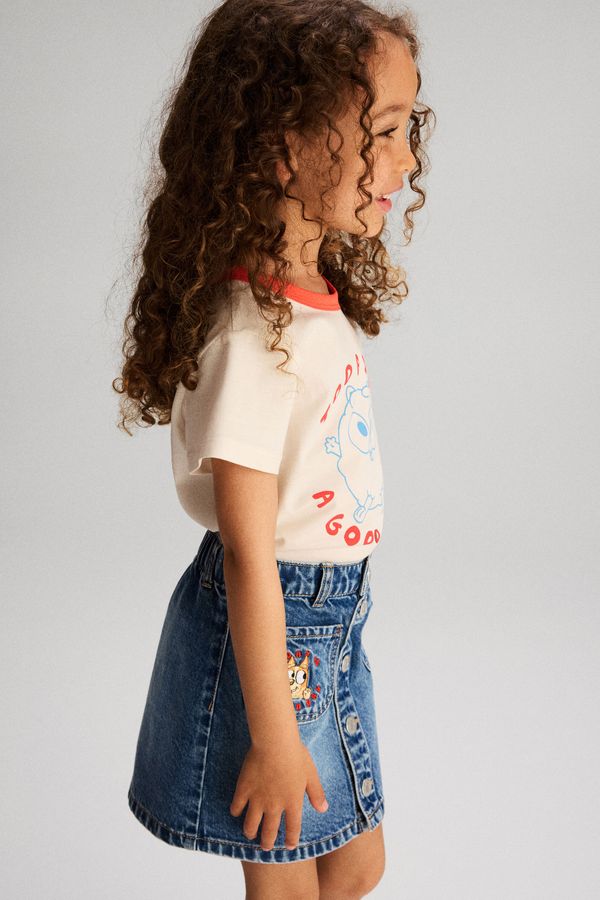 Falda línea A en denim