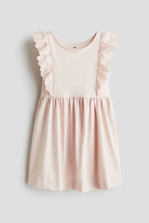 Vestido de algodón con ribetes de volante