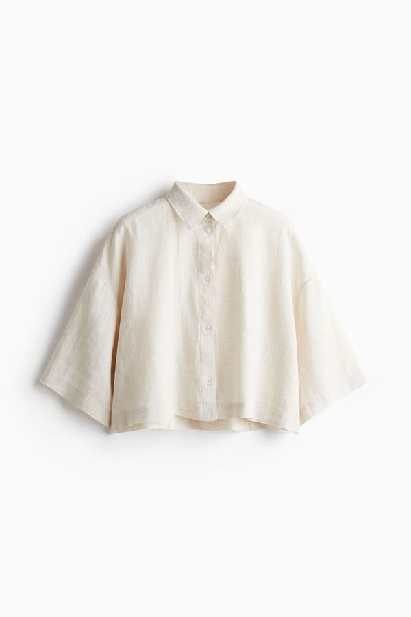 Camisa boxy de lino