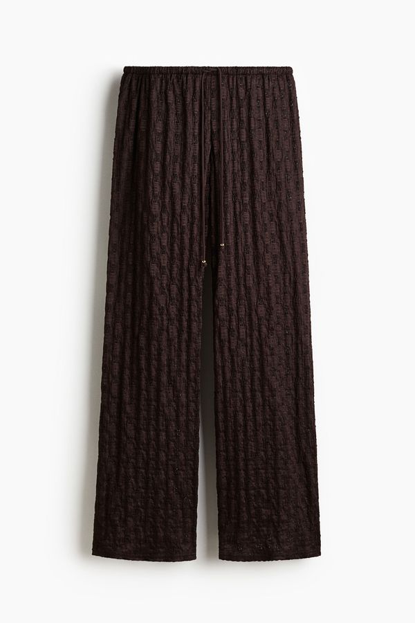 Pantalón efecto encaje con cordón de ajuste