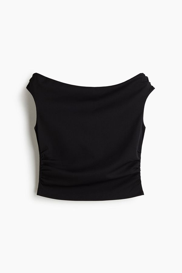 Top off-the-shoulder drapeado