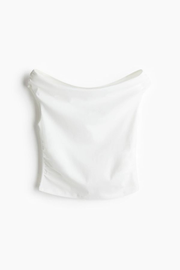 Top off-the-shoulder drapeado