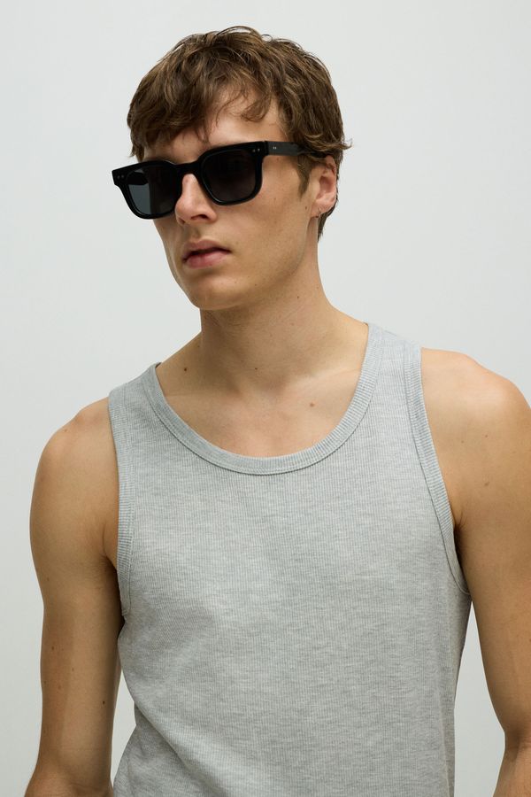 Camiseta esqueleto Slim Fit en punto acanalado