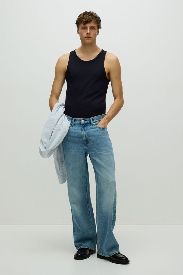 Camiseta esqueleto Slim Fit en punto acanalado
