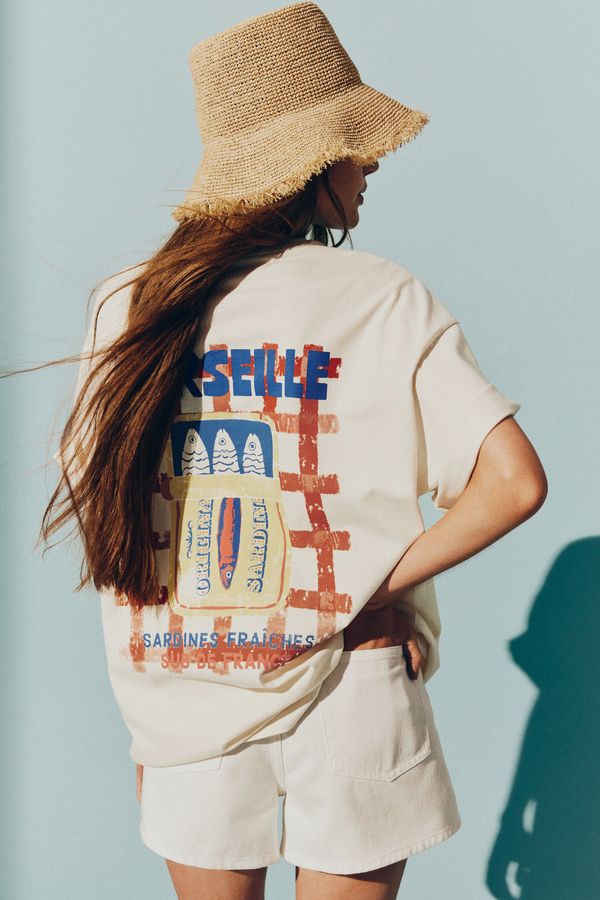 Camiseta oversize con motivo
