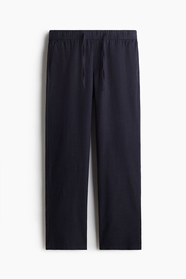Pantalón en mezcla de lino Relaxed Fit