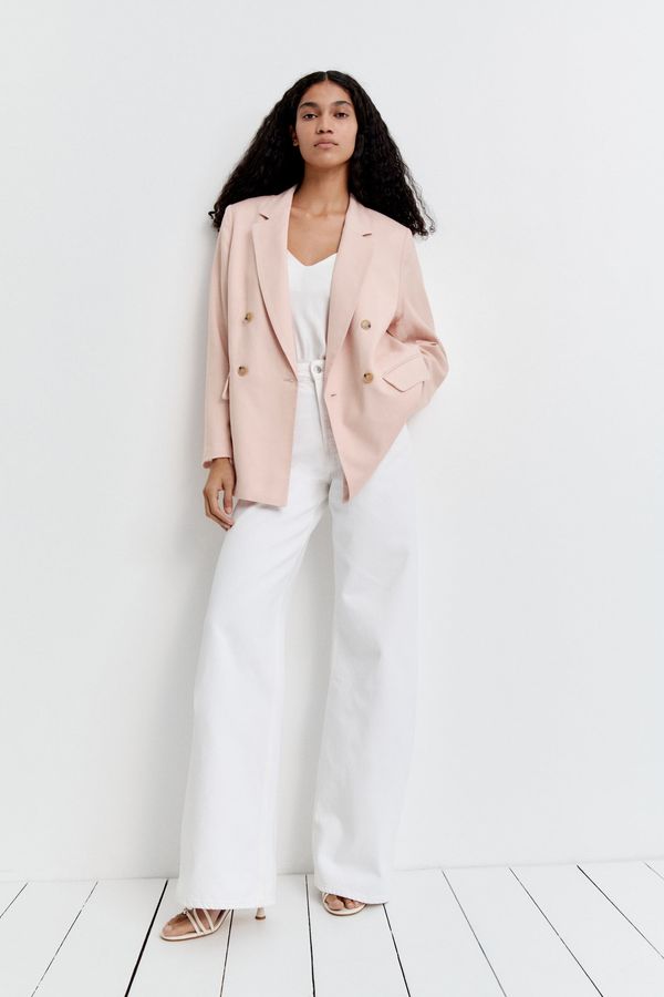 Blazer en mezcla de lino