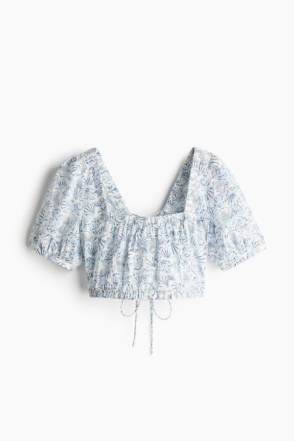 Blusa de algodón con lazada
