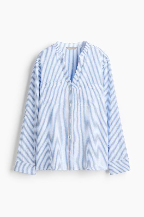 Camisa en mezcla de lino