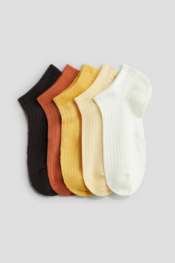 Pack de 5 pares de medias tobilleras acanaladas