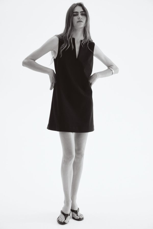 Vestido shift en sarga