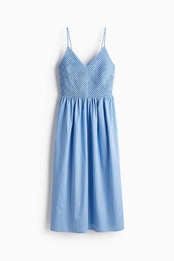 Vestido en algodón con talle enresortado
