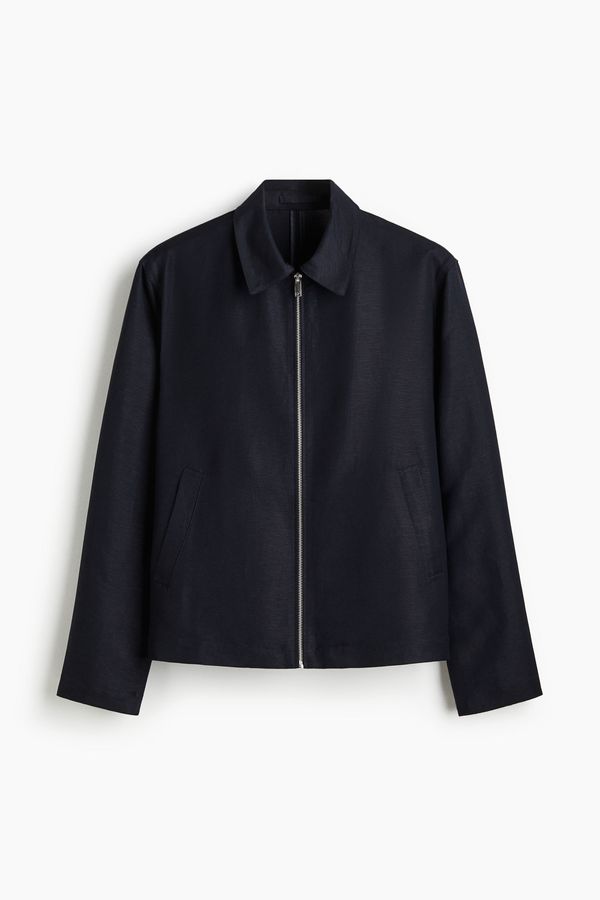 Chaqueta Regular Fit en mezcla de lino