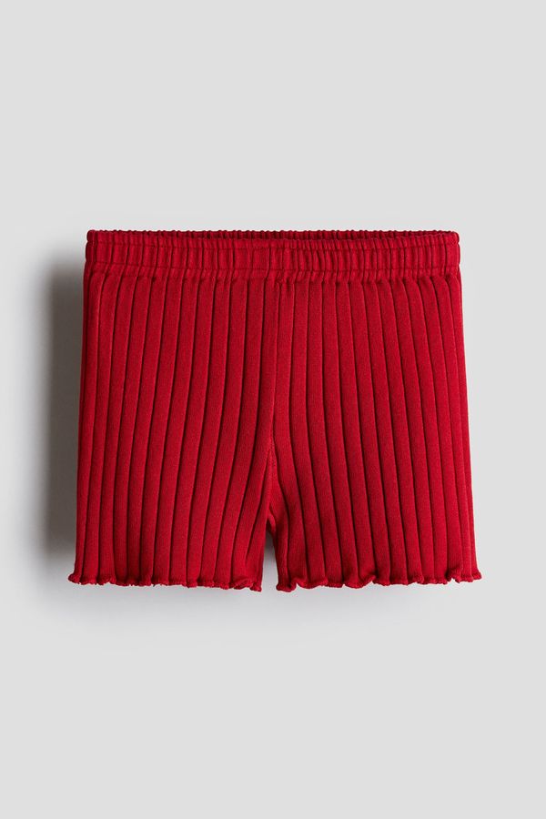 Shorts en tejido acanalado