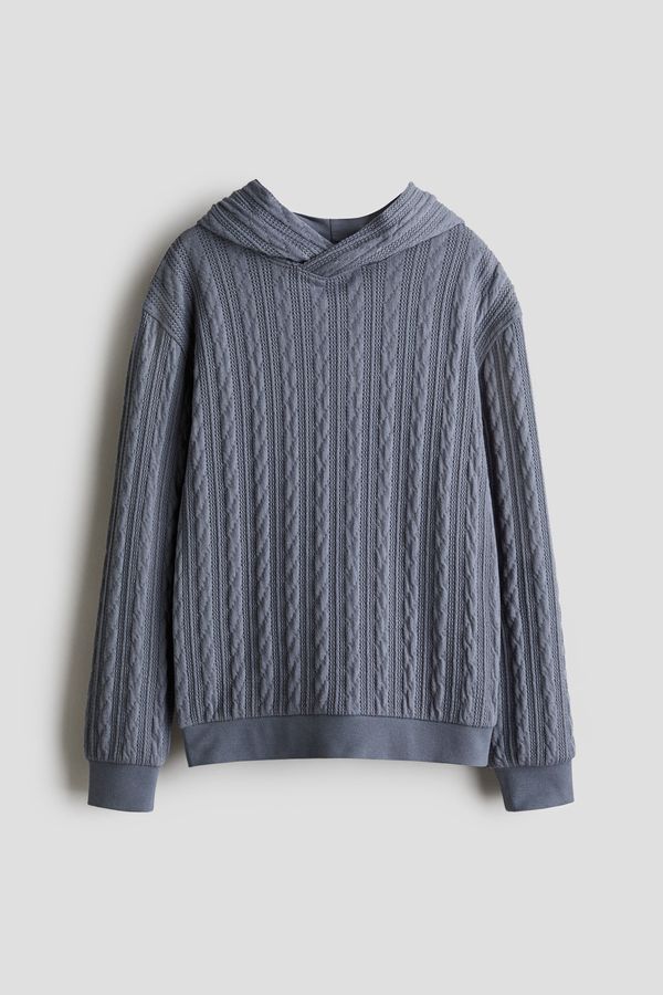 Hoodie efecto tejido trenzado