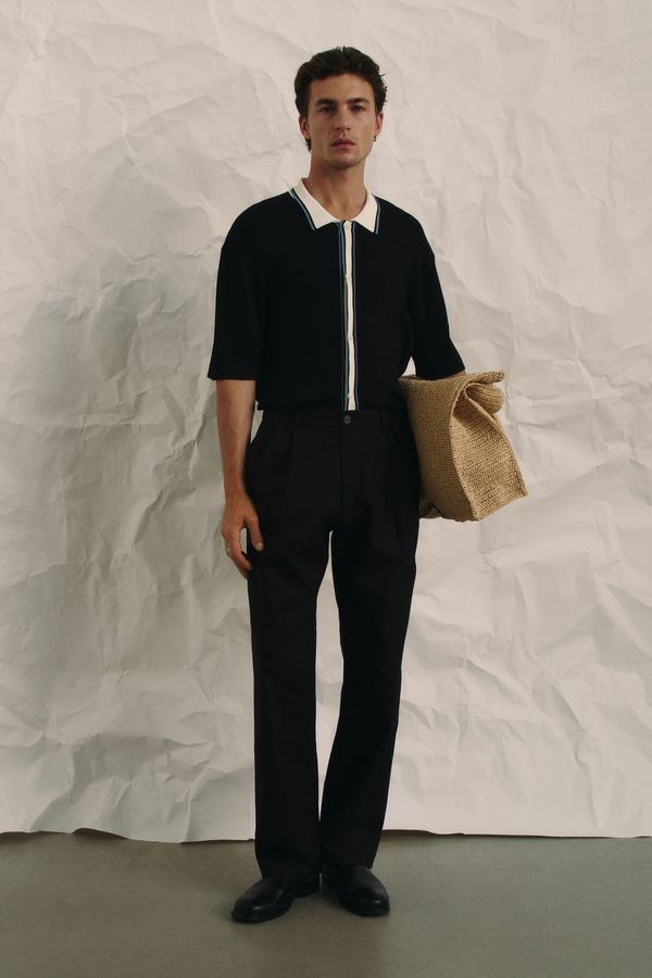 Pantalón clásico en mezcla de lino Relaxed Fit