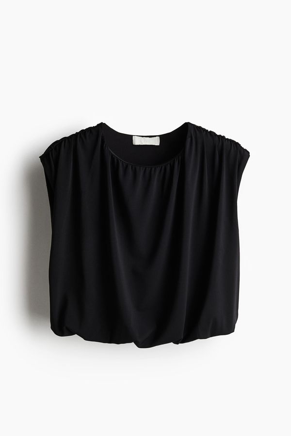 Draped cropped top