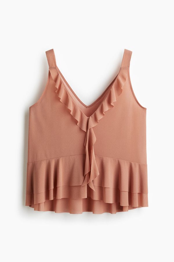 Blusa de tiras con volantes decorativos