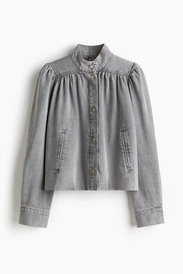 Chaqueta tipo camisa oversize en denim