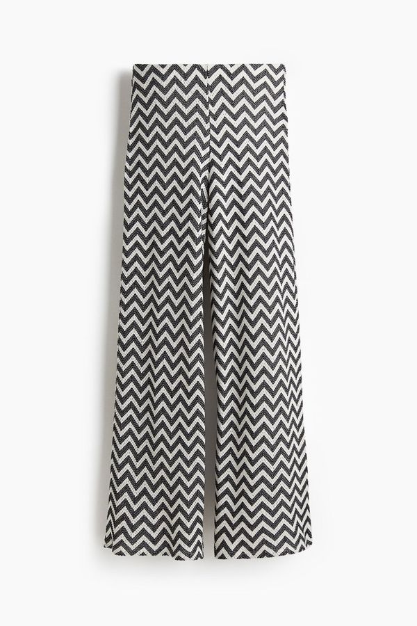 Pantalón ancho en tejido jacquard