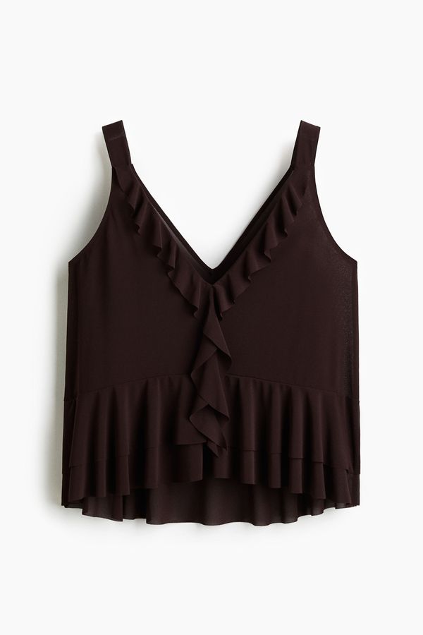 Blusa de tiras con volantes decorativos