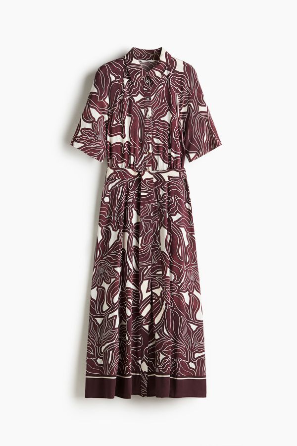 Vestido camisero con cinturón de anudar