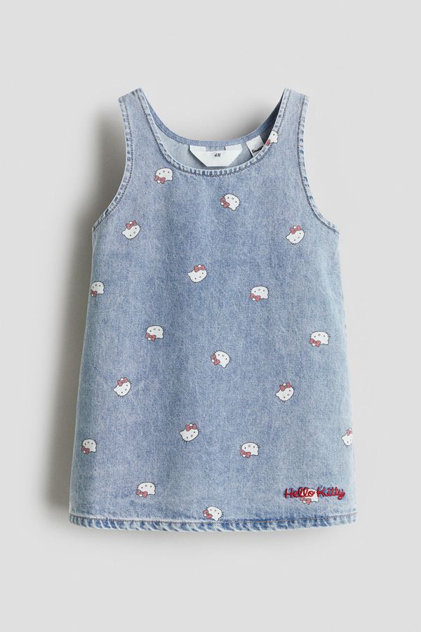 Vestido en denim estampado