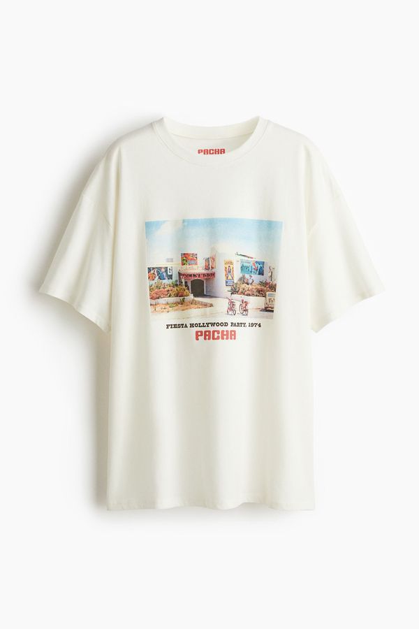 Camiseta oversize con motivo estampado
