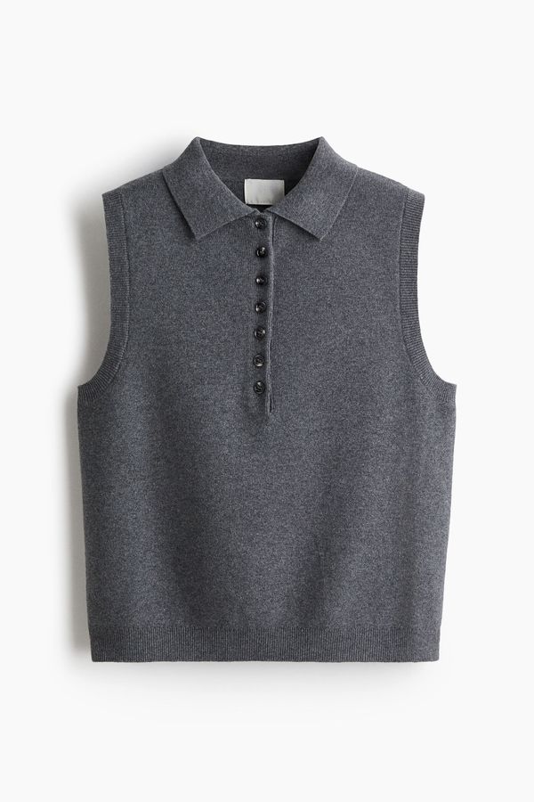 Chaleco con cuello camisero