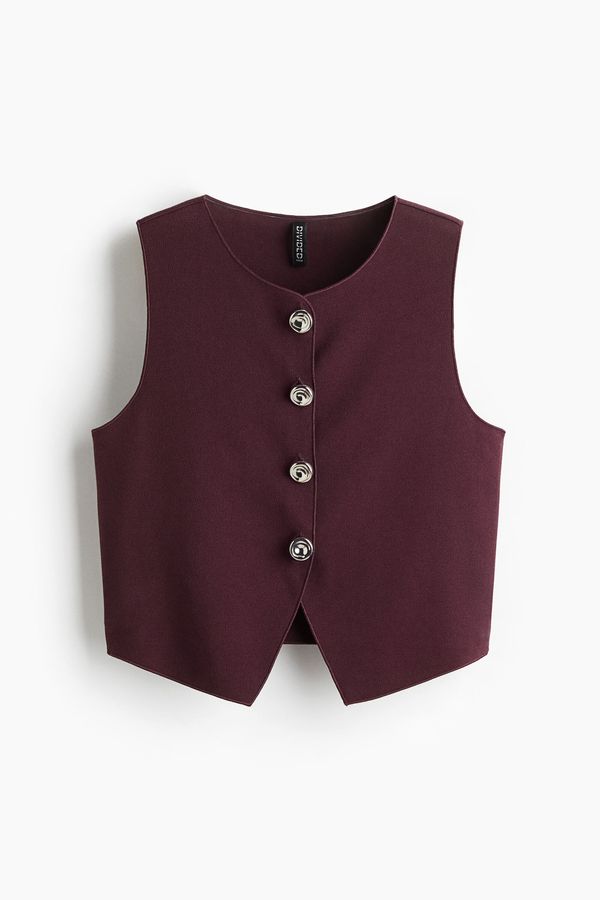 Chaleco cropped en punto