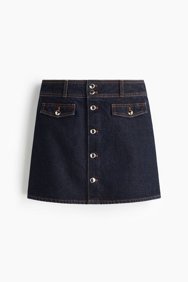 Minifalda línea A en denim