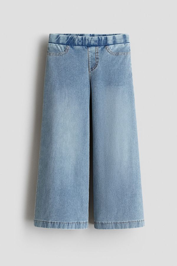 Pantalón amplio efecto denim
