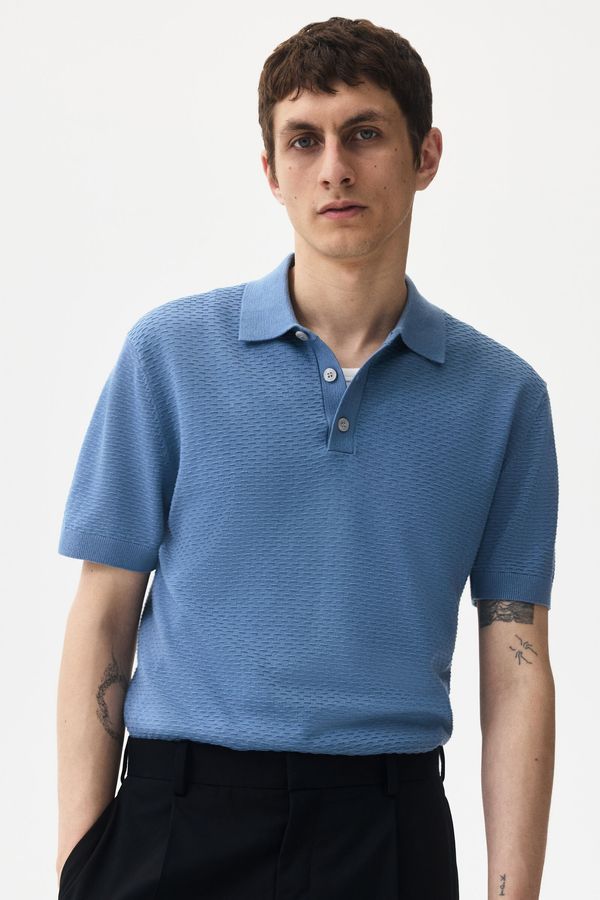 Camiseta estilo polo texturizado Slim Fit